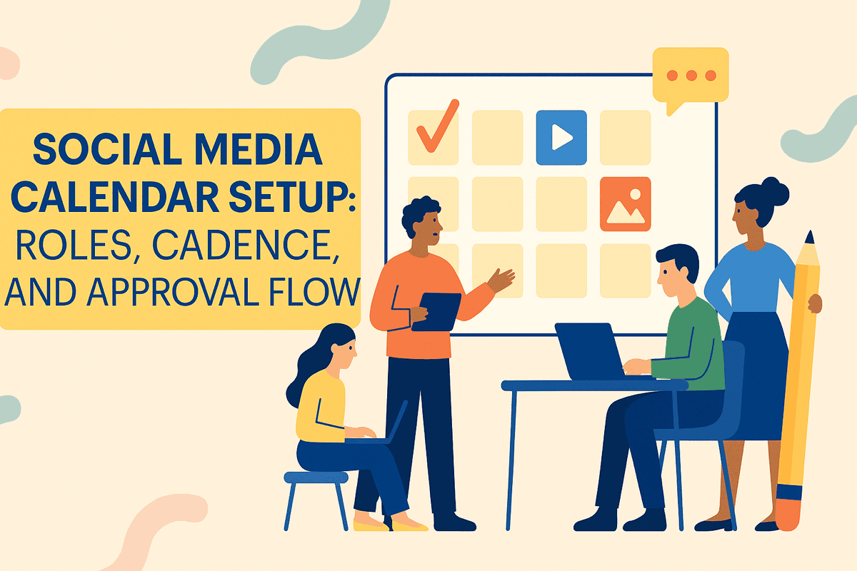 HOW TO SET UP A SOCIAL MEDIA CALENDAR: ROLES, CADENCE, AND APPROVAL FLOW